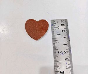 Sparkly Heart Charm gold stone