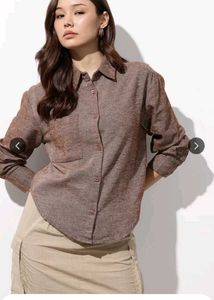 ROADSTER Women Textured Oversized Pure Cotton Casu