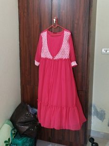 Beautiful Rani Pink Overcoat Maternity Dress