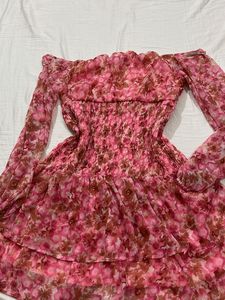 VERO MODA Pink Floral Mini Dress