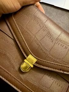 Chic Crocodile Textured Crossbody Bag