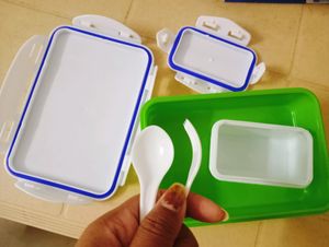 New Multicolour Plastic Lunch Box
