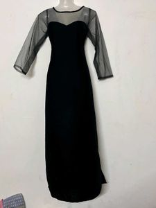 pinteresty Elegant Black Velvet Evening Dress