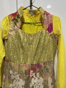 Stunning Yellow Embroidered Lehenga Choli