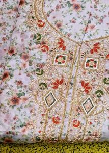 Embroidered Floral dress material