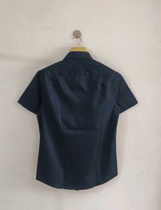 Men's Short Sleeve Dark Blue Shirt