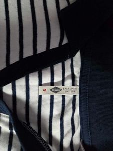 Striped Collared Pullover Top