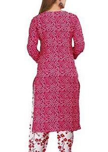Beautiful Pink Bandhani Kurta Set