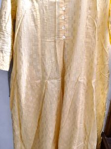 Max Women Yellow Printed A-line Kurta XXL