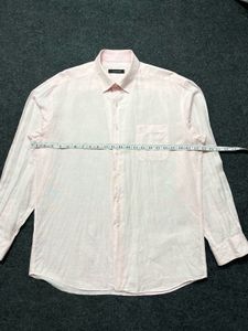 Men's Pink Linen Blend Shirt