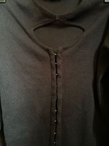 🖤Baesic Black Cutout Front Cardigan