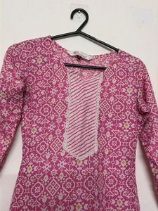 Pink Printed Kurta