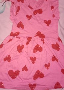 Adorable Pink Heart Dress for Girls