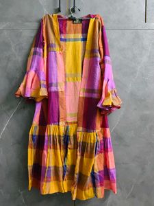 Vibrant Checkered Kurta