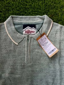 Men's Light Blue Zip Neck Sweater