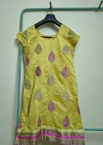 Yellow Embroidered Kurta
