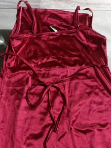 Stylish Red Slip Dress...it has a tie-up on back