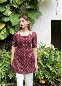 customized short kurtis Printed
