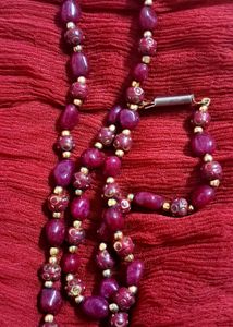 💞💞Ruby stone beaded necklace