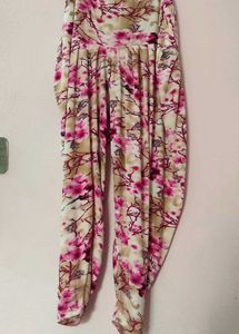 Flowy Floral Dhoti Pants