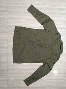 Women's Olive Green Button-Down Shirt