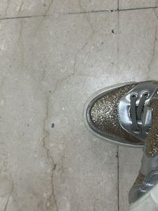 Sparkly Silver &amp; Gold Sneakers