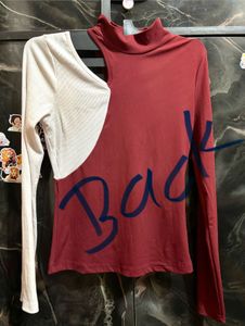 Cutout Mock Neck Long Sleeve Top