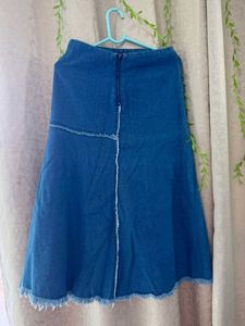 Denim Midi Skirt