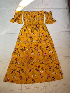 Yellow Dress With Free Gift 🎁