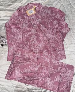 Pink Floral Print Sleep Set