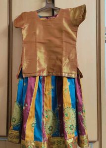 Kids' Ethnic Pattu Lehenga