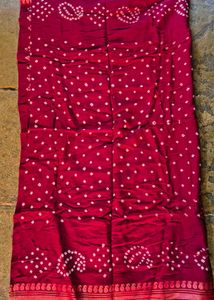 Vibrant Bandhani cotton Silk Dupatta