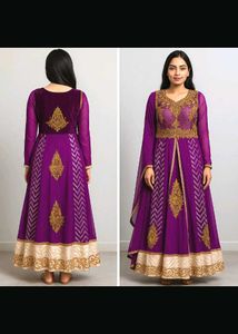 Purple Colour Sharara