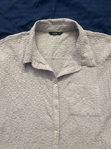 Textured Button-Up Shirt