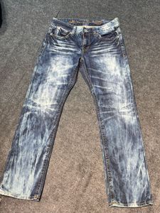 Rugged Rockstar Aesthetic Distressed Jeans – 100%