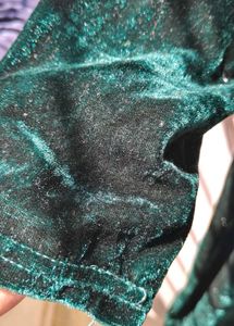 Elegant Emerald Green Velvet Gown