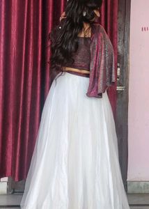 🔥🔥🤍Sparkling Crop Top &amp; Skirt Set