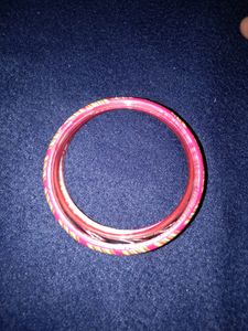 Cute Pink And Gold Bangles 2.4