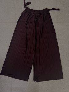 Maroon Palazzo/ wide leg pants (Imported)