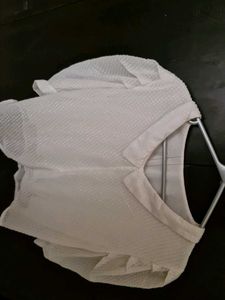 Sale! New With Tag| White Textured Top And Bottoms