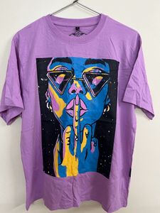 Purple Graphic Print T-Shirt