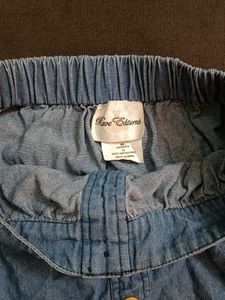 Blue Denim Button-Up Skirt