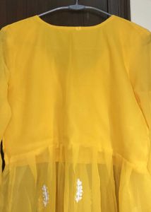 Yellow Embroidered Kurta