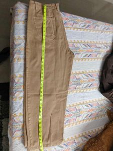 Beige Wide Leg Casual Pants