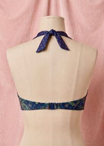 Stylish Paisley Print Halter Bra