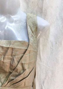 Elegant Beige Sleeveless Midi Dress