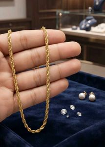 Elegant Gold Rope Chain Necklace