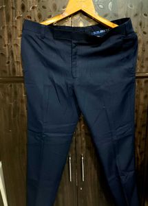 Navy Blue Straight Leg Trousers