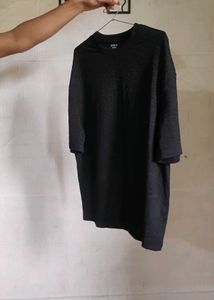 Shein Textured Black T-Shirt