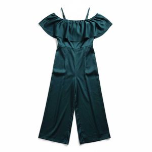 Elegant Off-Shoulder Teal Jumpsuit